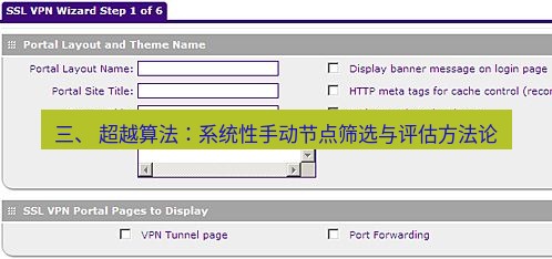 快连VPN 三、 超越算法：系统性手动节点筛选与评估方法论
